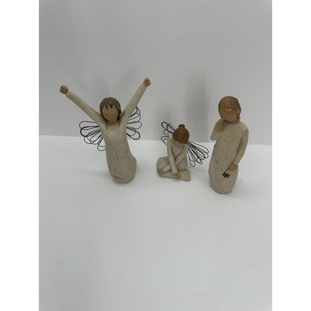 Willow Tree Angel Figurines (Lot of 3) Angels - Serenity Remember Courage